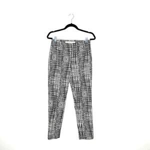 Lela Rose Checkered Print Skinny Pants 6